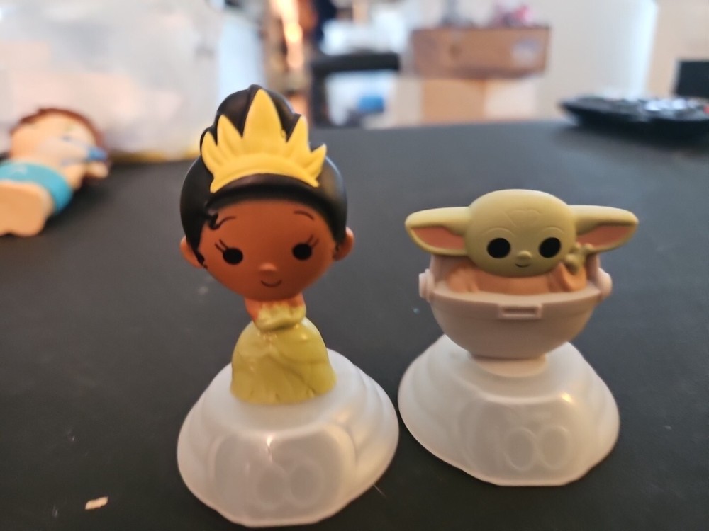 2 McDonalds DISNEY 100 Happy Meal Toys - GROGU, Baby Yoda + TIANA, Princess