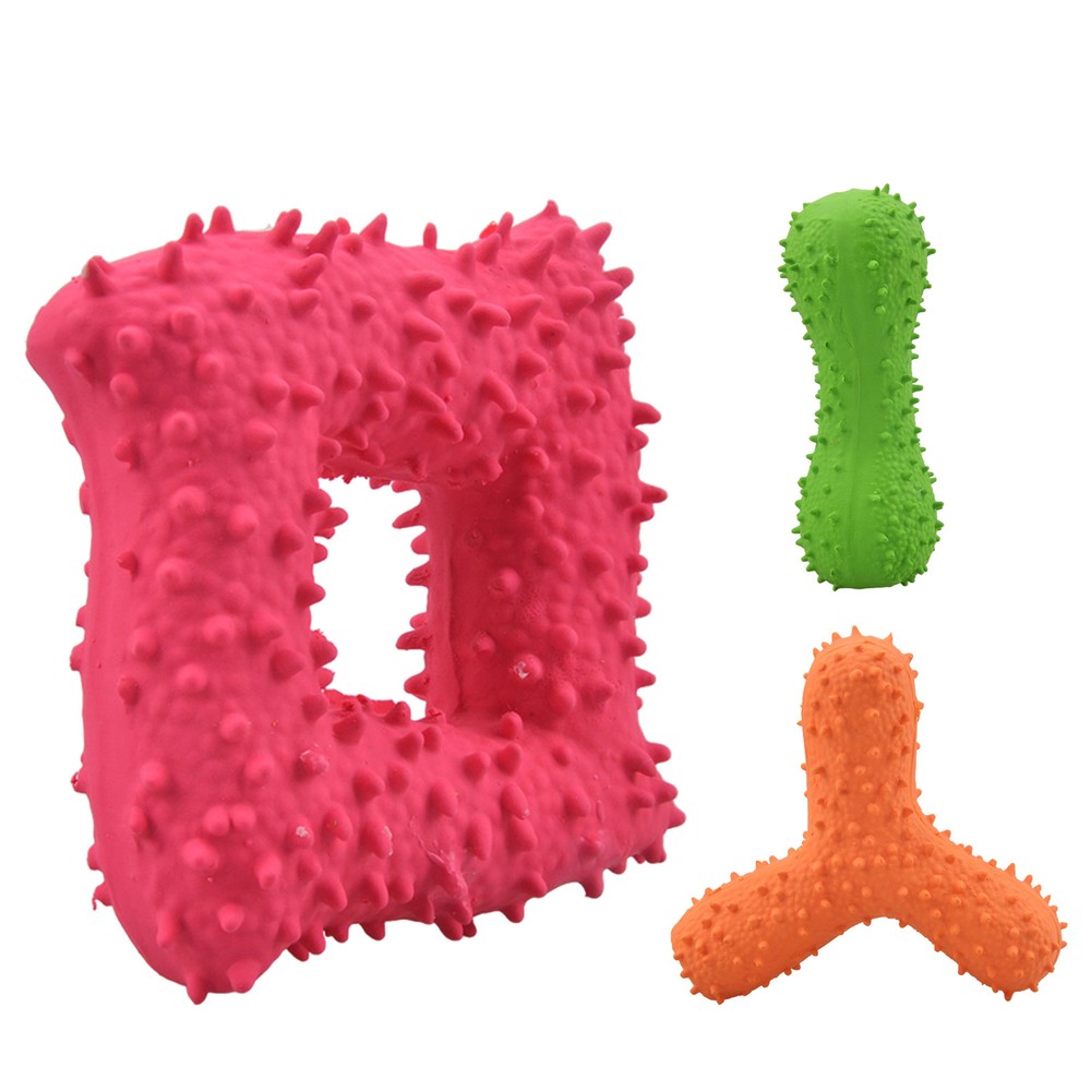 Latex Toys For Dogs Chew Toys Teeth Protection Spines Bone Latex Vocal Toys