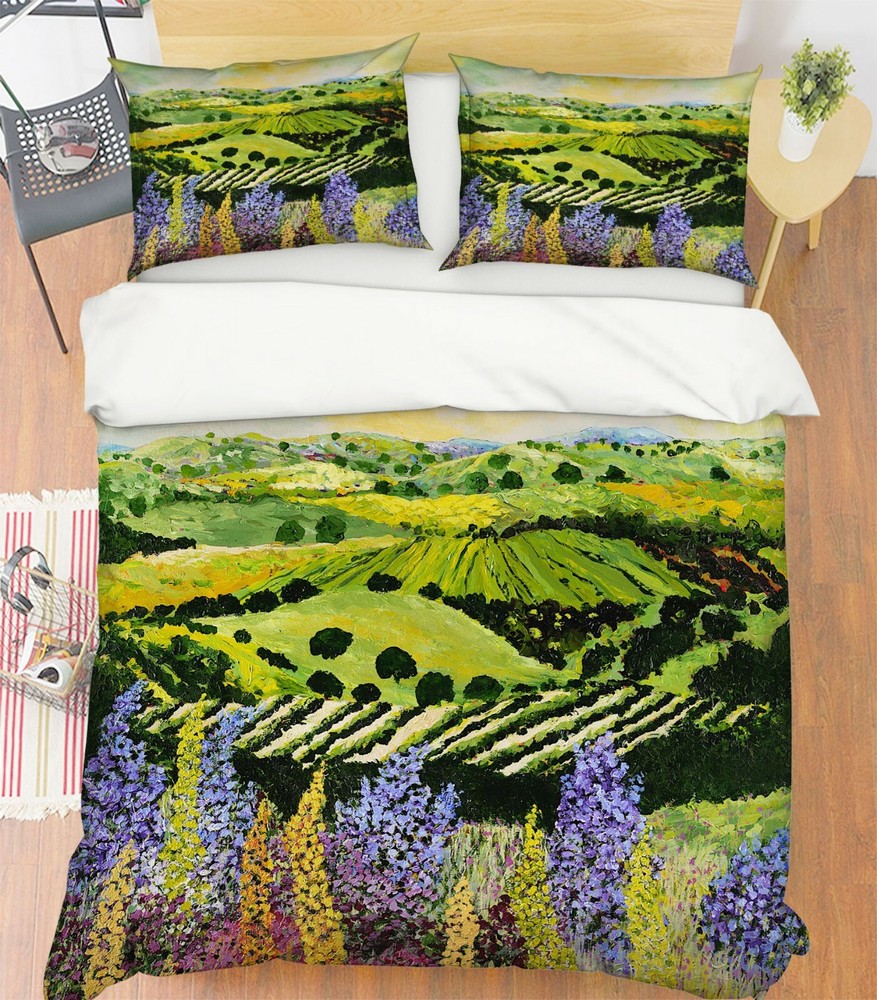 3D Lavender Field A066 Bed Pillowcases Quilt Duvet Cover Allan P Zoe