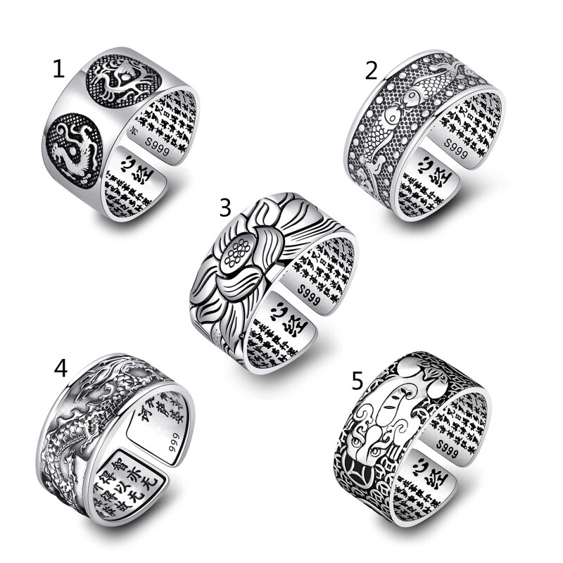 Adjustable Vintage Floral Silver Birthday Party Wedding Jewelry Gift