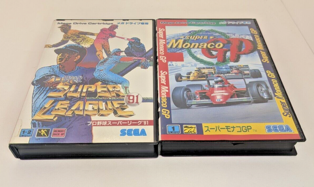 Super Monaco GP & Super League '91 Sega  Mega Drive *US Seller*
