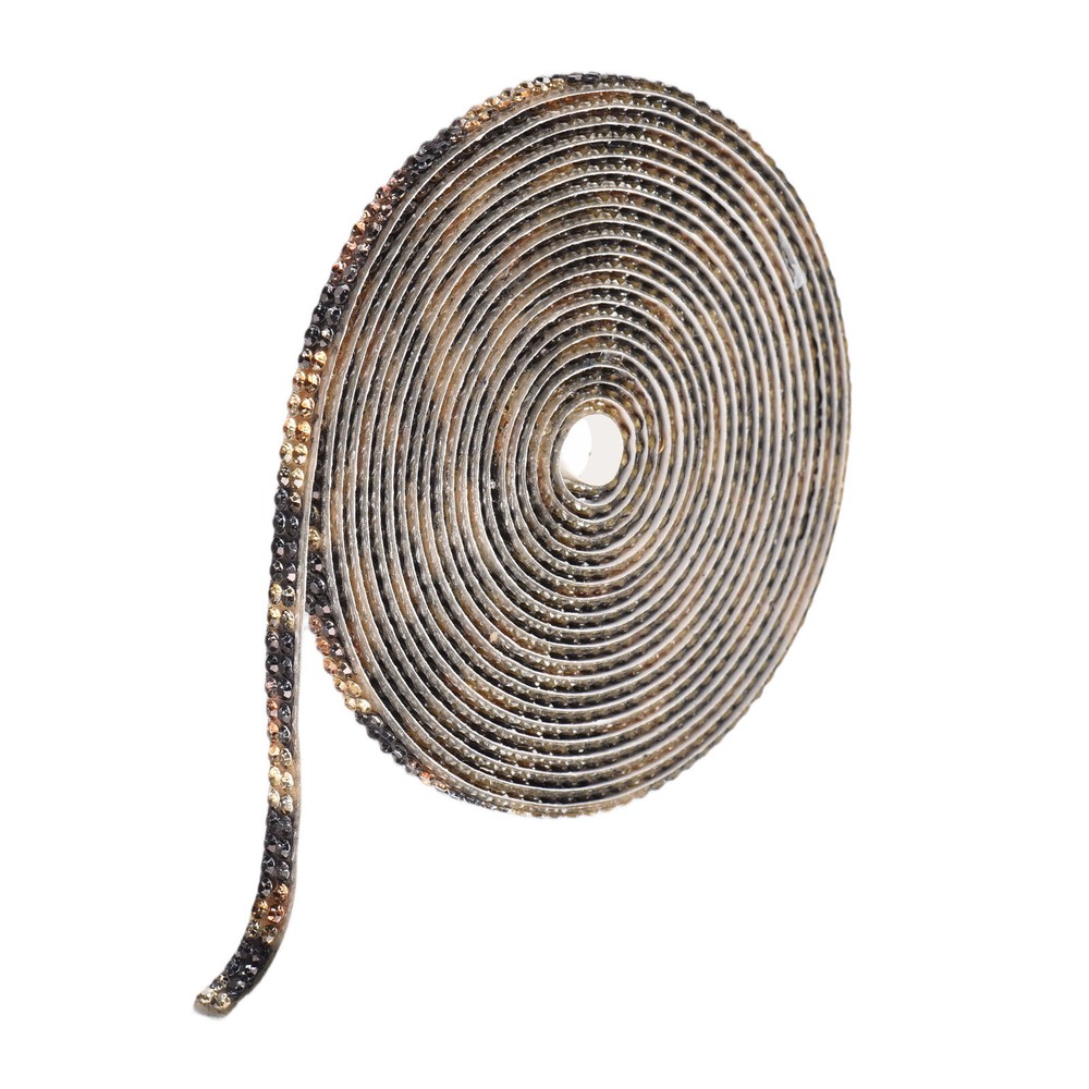 0.2 Inch Self Adhesive Rhinestone Strips 3 Yard for Crafts,Leopard Print