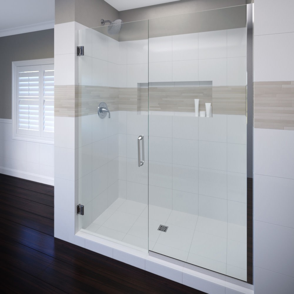 Miseno 72x46 Frameless Swing Shower Door in Chrome Finish