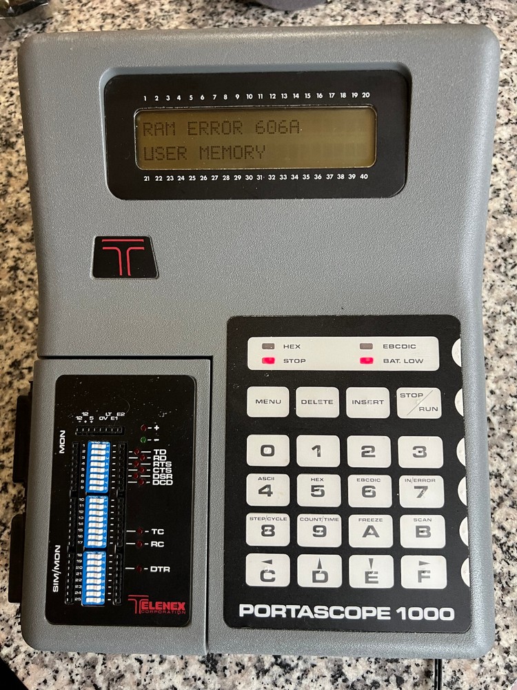 TELENEX PORTASCOPE 1000 EPROM RAM MEMORY IC PROGRAMMER TESTER - RARE