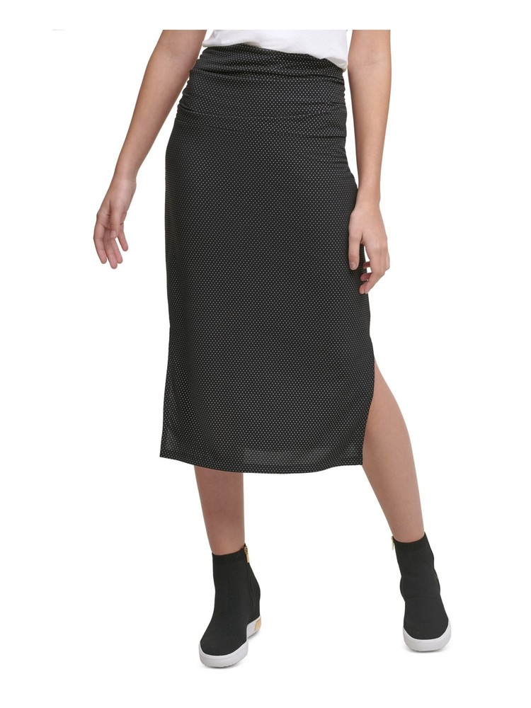 DKNY Womens Black Midi Pencil Skirt for Evening Wear