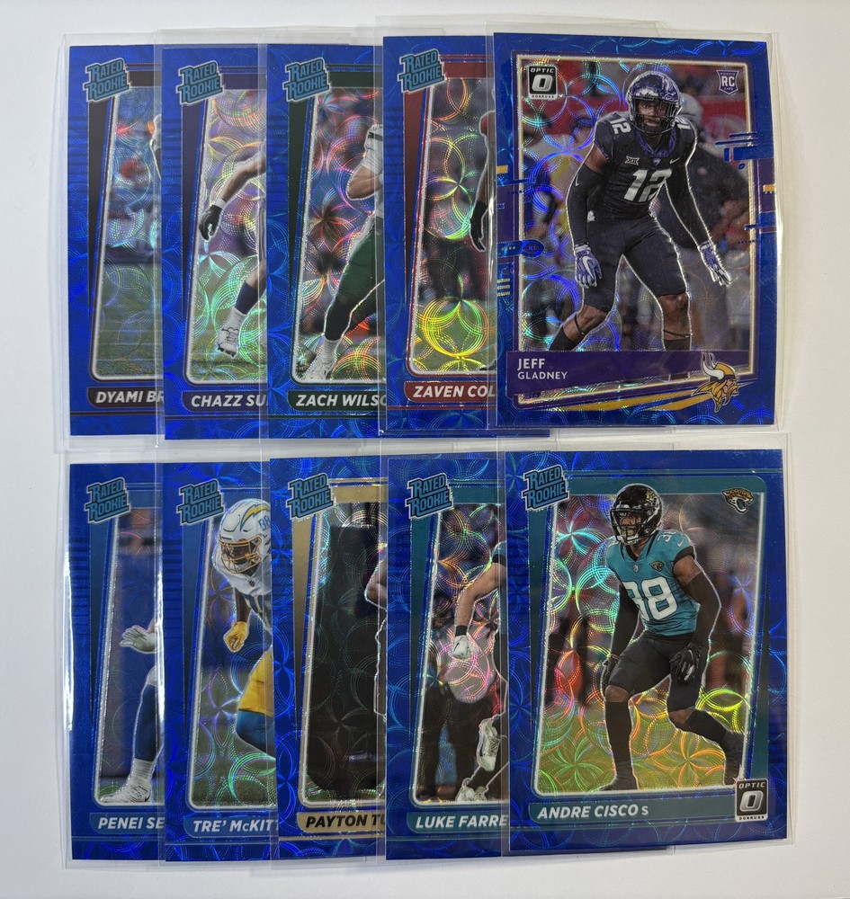 Panini Donruss Optic Blue Scope Rookie Lot (10 Card) Farrell Brown Wilson Sewell