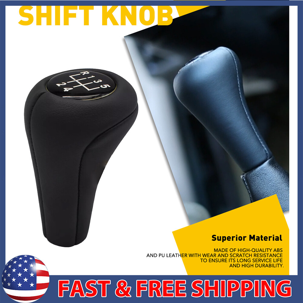 5 Speed BMW illuminated Leather Black Shift Knob for M3 E30 E36 E46 AUXITO