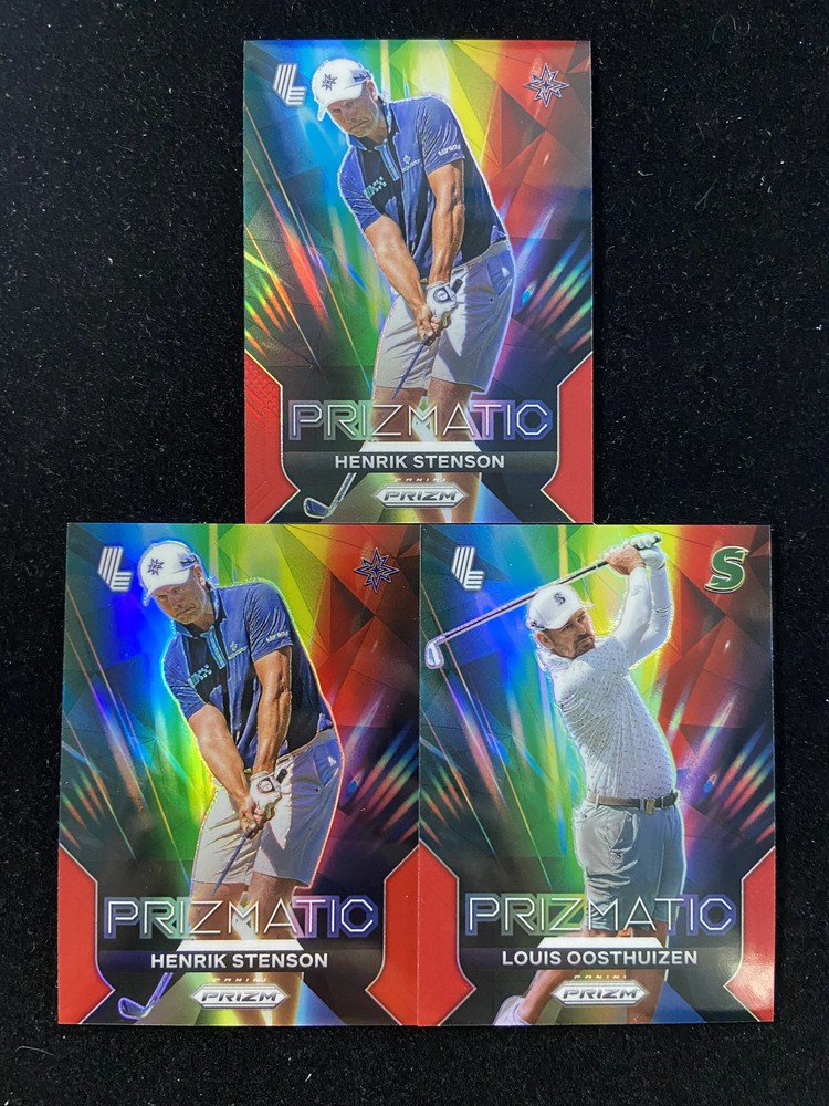 2024 Prizm LIV Golf Prizmatic Henrik Stenson Louis Oosthuizen /149 Lot of 3 Cards KM029