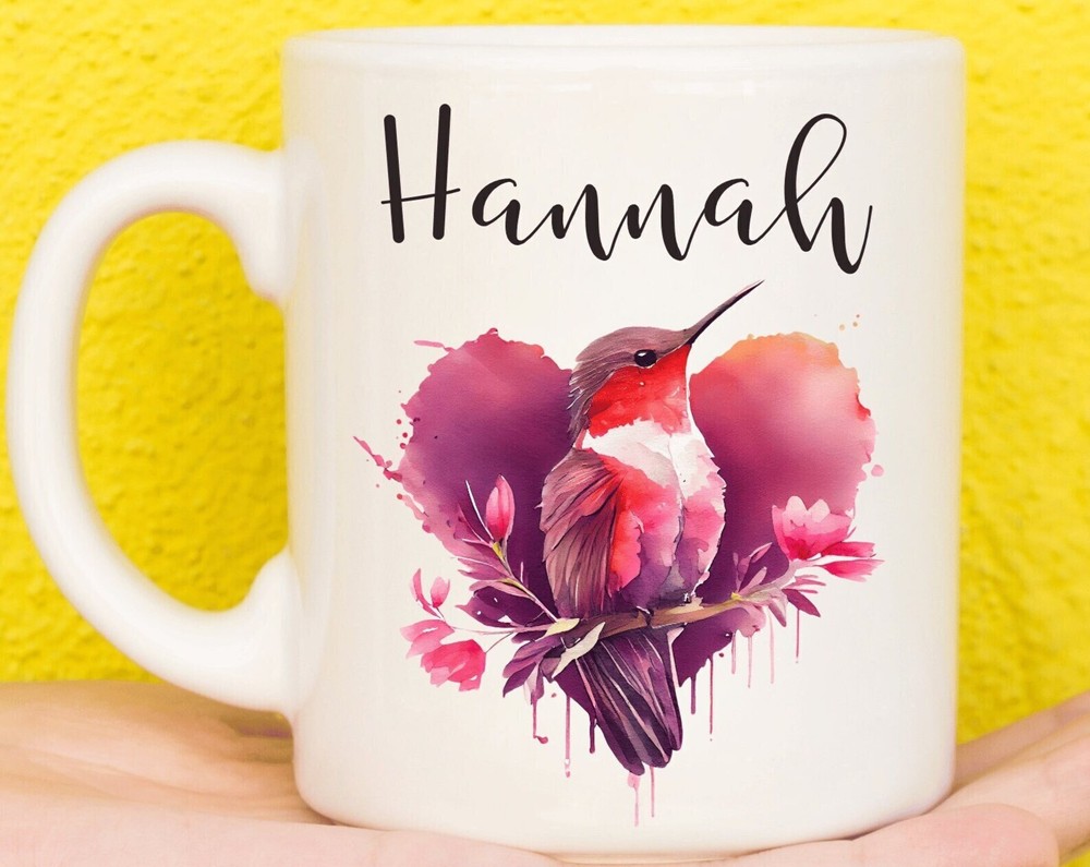 Hummingbird Mug Hummingbird Gift For Bird Lovers Personalised Hummingbird Mug Mo