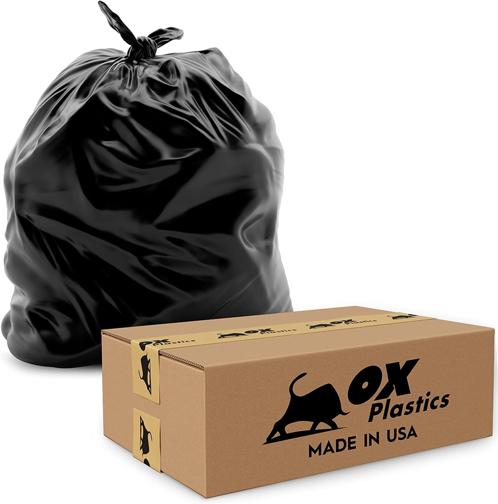 55 Gallon Trash Bag 2 MIL Thick 100 Pieces Large Contractor Heavy Duty Bags New