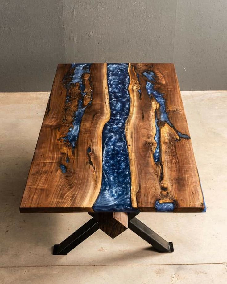 River Epoxy Coffee Table Top, Epoxy Wooden Sofa Center Table Top Home Decors