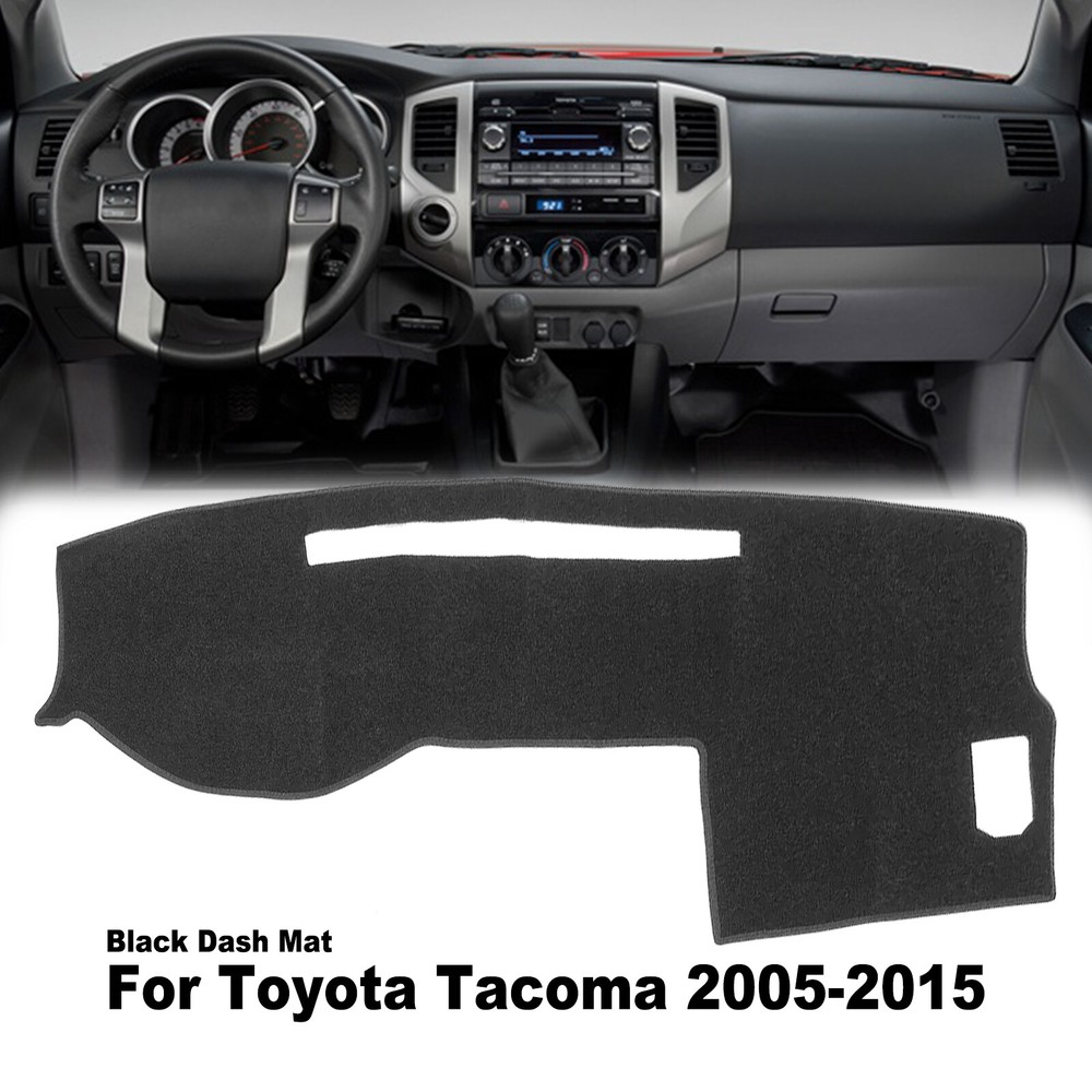 Black Dashmat Sun Cover for Toyota Tacoma 2005-2015 Car Dashboard Mat Pad