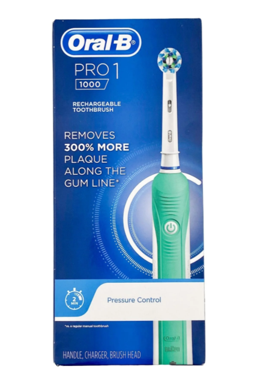 Oral-B Pro 1000 Rechargeable Electric Toothbrush, Turquoise New