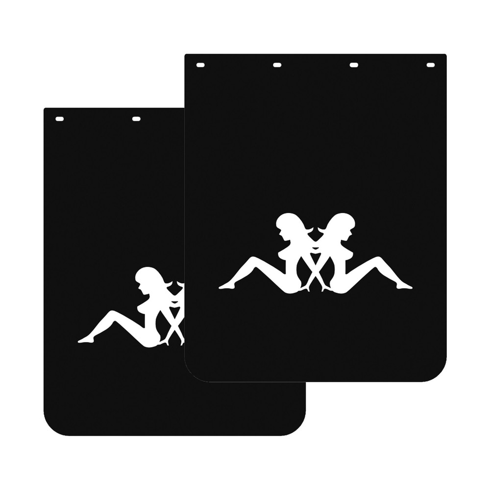 24x30 Heavy Duty Black Mud Flaps for Semi Trucks Trailers 2PCS