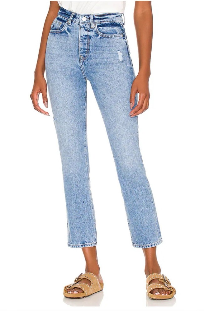 LOVERS & FRIENDS X REVOLVE Reece Distressed Cropped Jeans Size 31