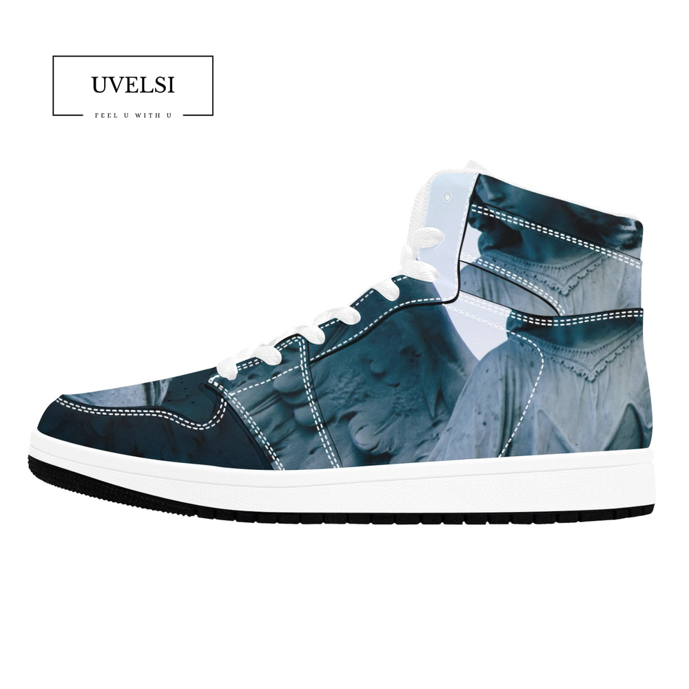 Custom Mens High Top Leather AAA Premium Sneakers by Angle UVelsi