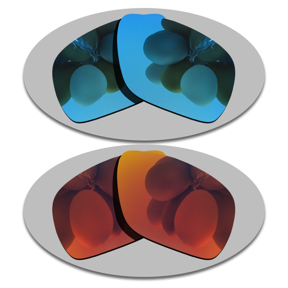 Sky Blue&Fire Red Lenses Replacement For-Oakley Dispatch 1 Polarized