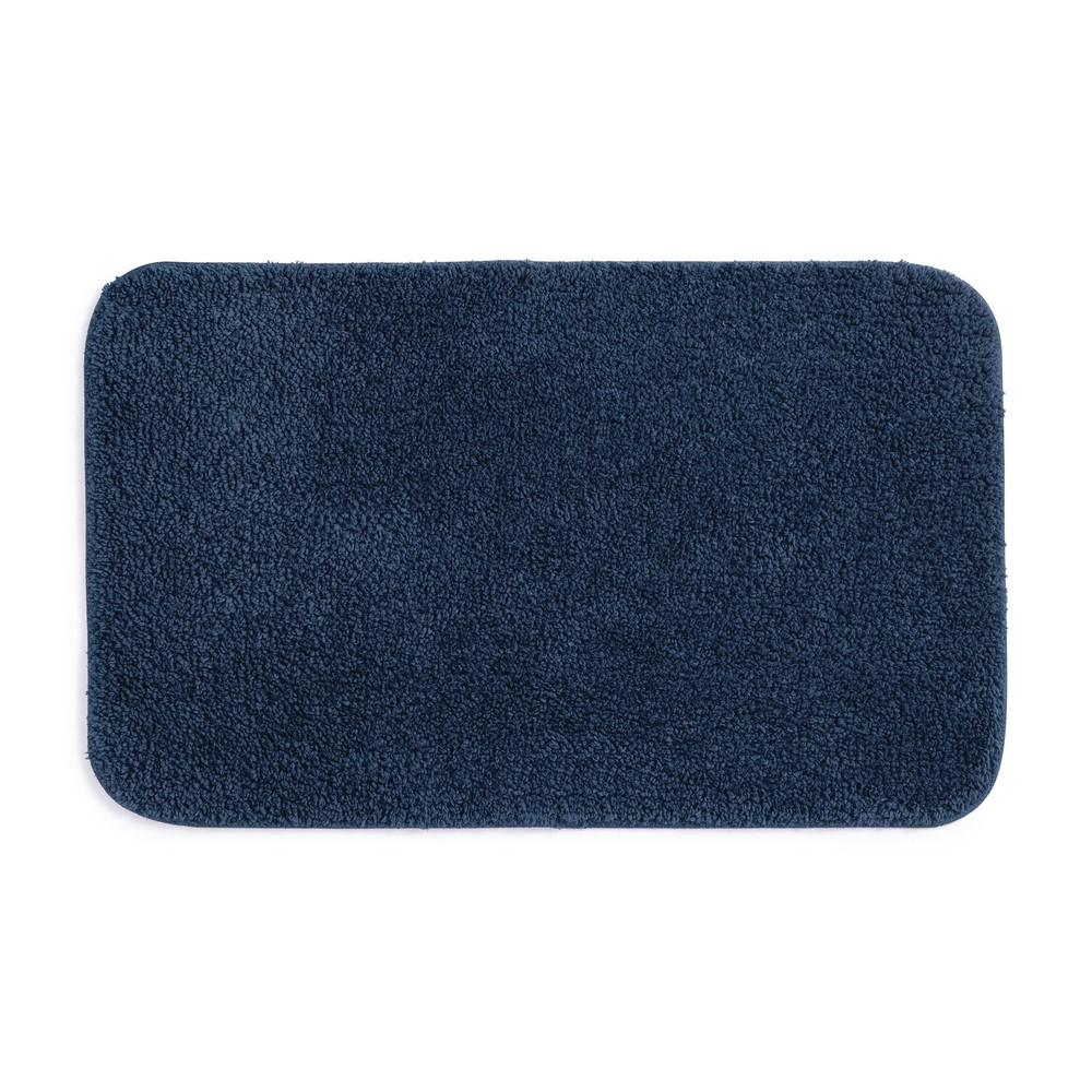 Mainstays Blue Cove 20x32 Polyester Bath Rug for Soft Comfort