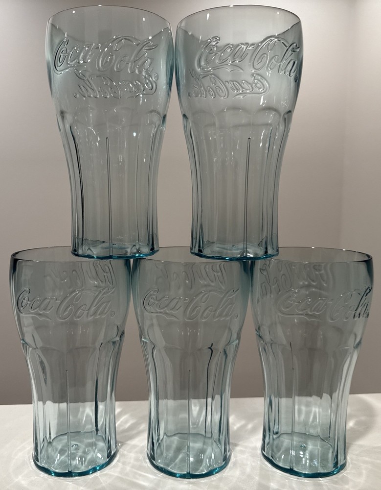 G.E.T. 1126-JA Coca-Cola Classic 26oz Green Bell Tumblers Set of 5 Brand New