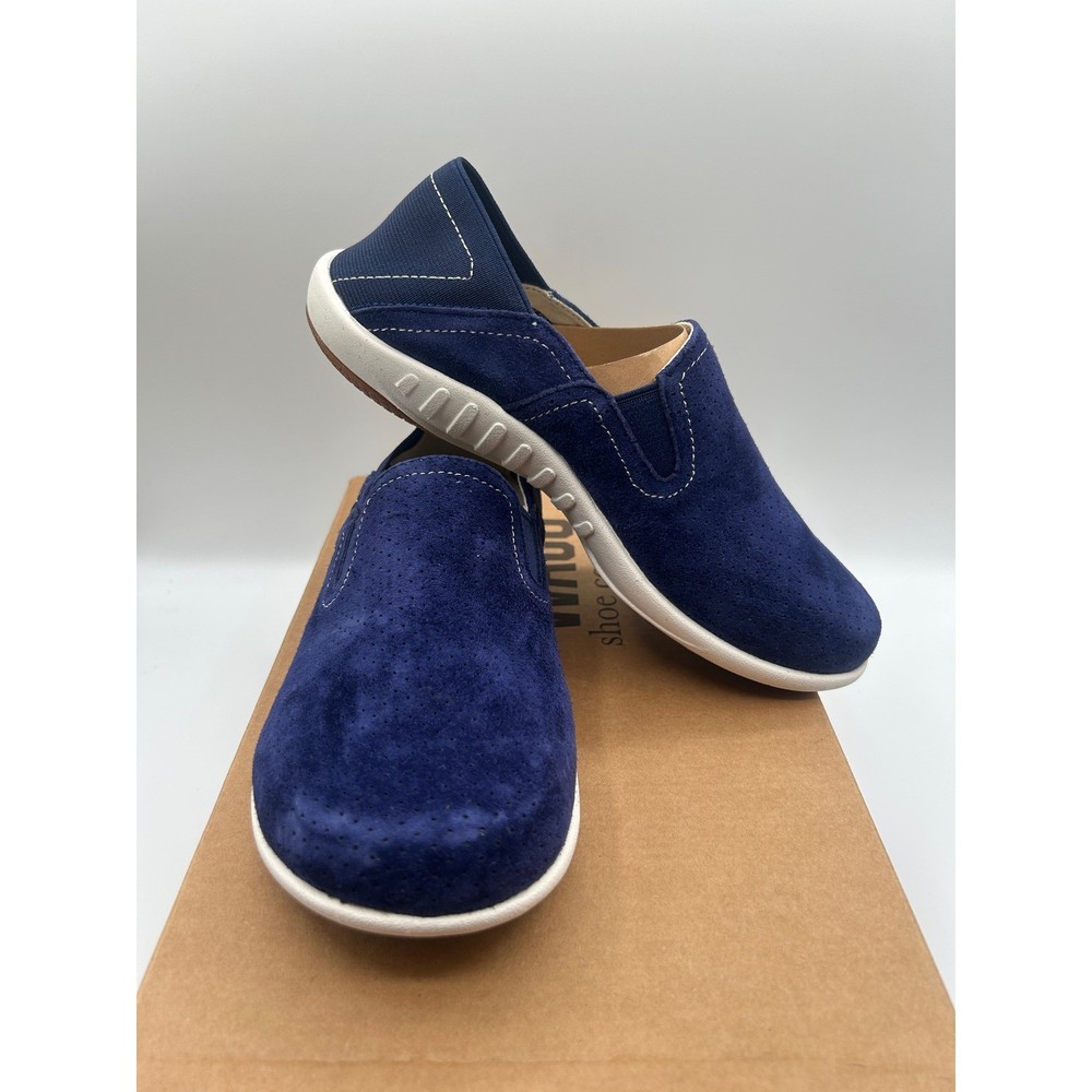NEW Spenco Siesta Slip-On Patriot Blue Suede Orthotic Shoes Women's 6M, (NIB)