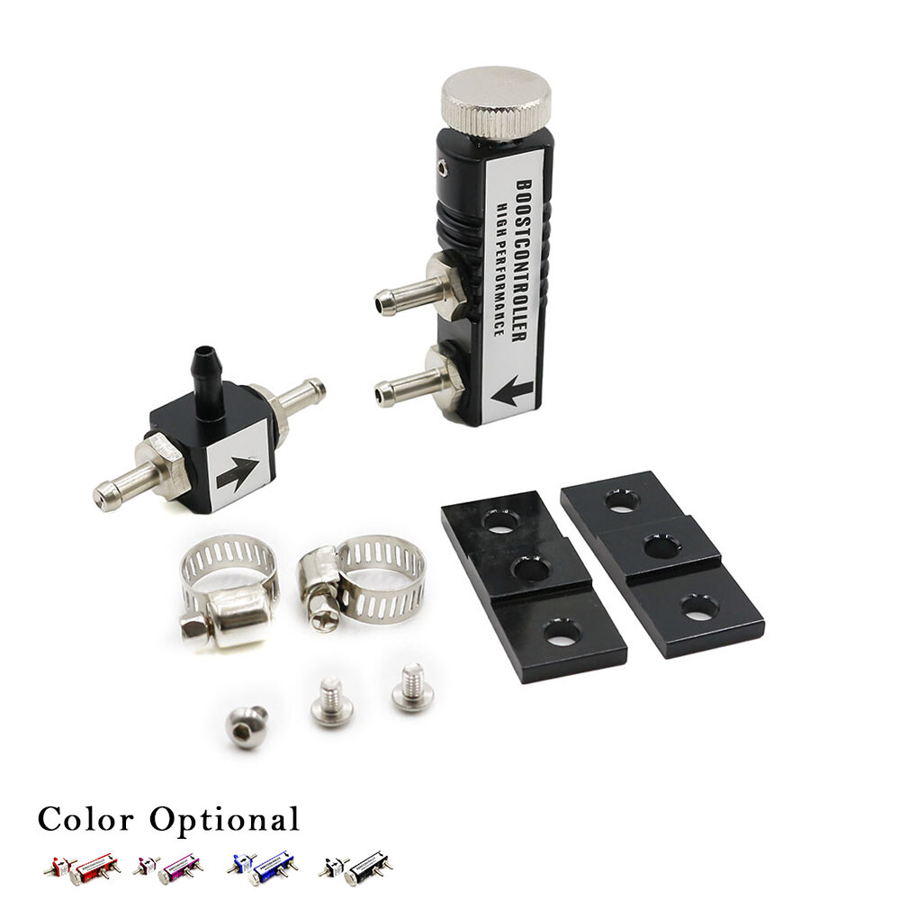 1* Adjustable Manual Turbo Charger Boost Controller Kit 1-30PSI Black Universal