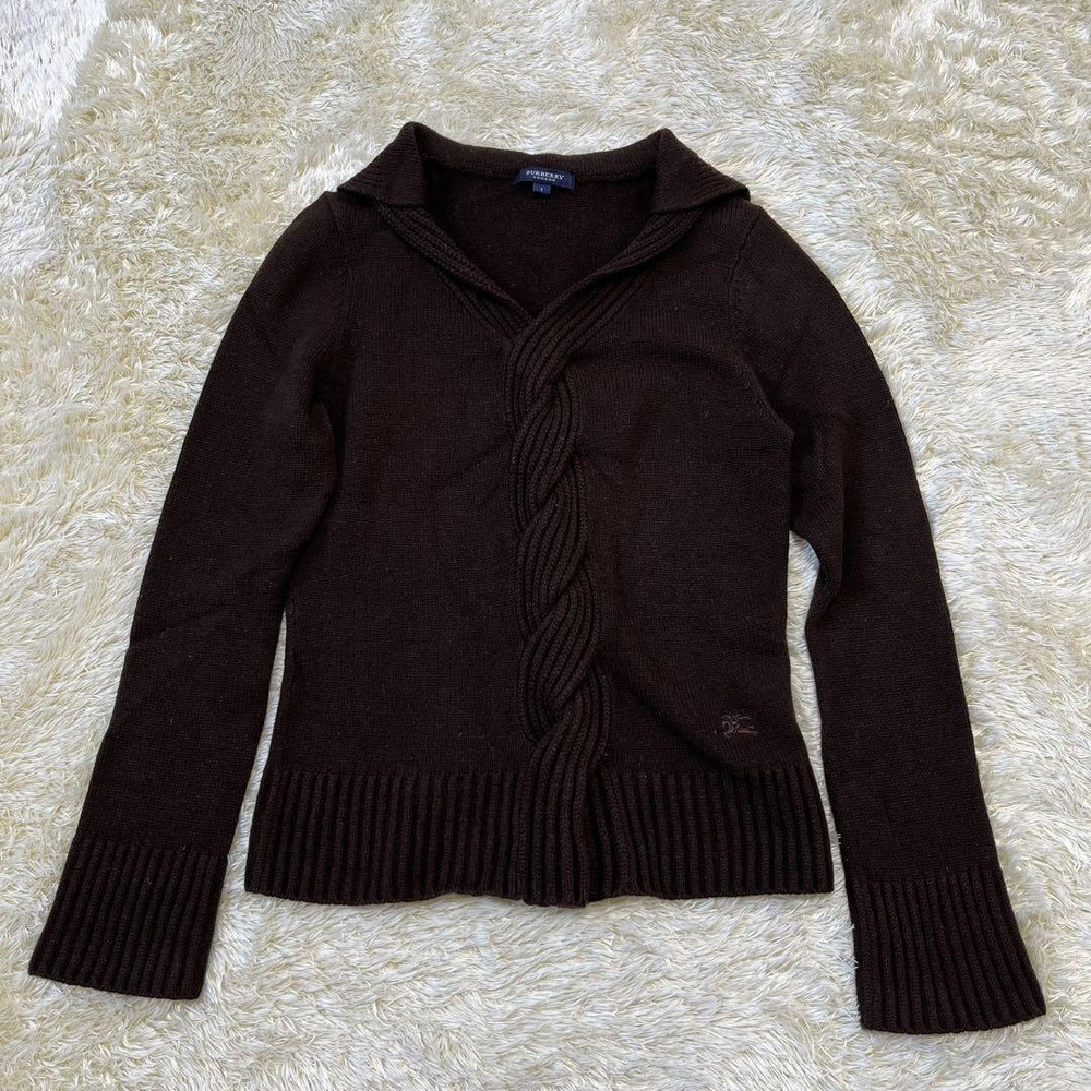Burberry London Cashmere Blend Knit Sweater Size 1, Excellent Condition