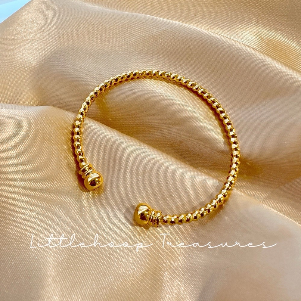 Baby Bracelet Opening Bangle Girl/Boy Children Cuff Bangles 22K Gold Filled