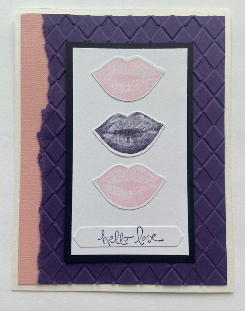 Valentine’s Day love kisses hearts card kit of 6 made w/ Stampin’ Up!