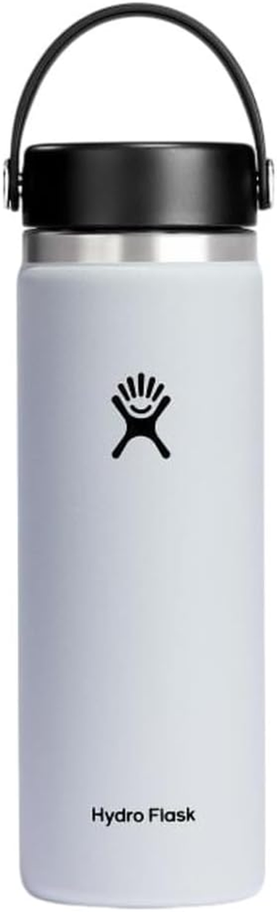 White 20oz Wide Flex Cap Sport Water Bottle