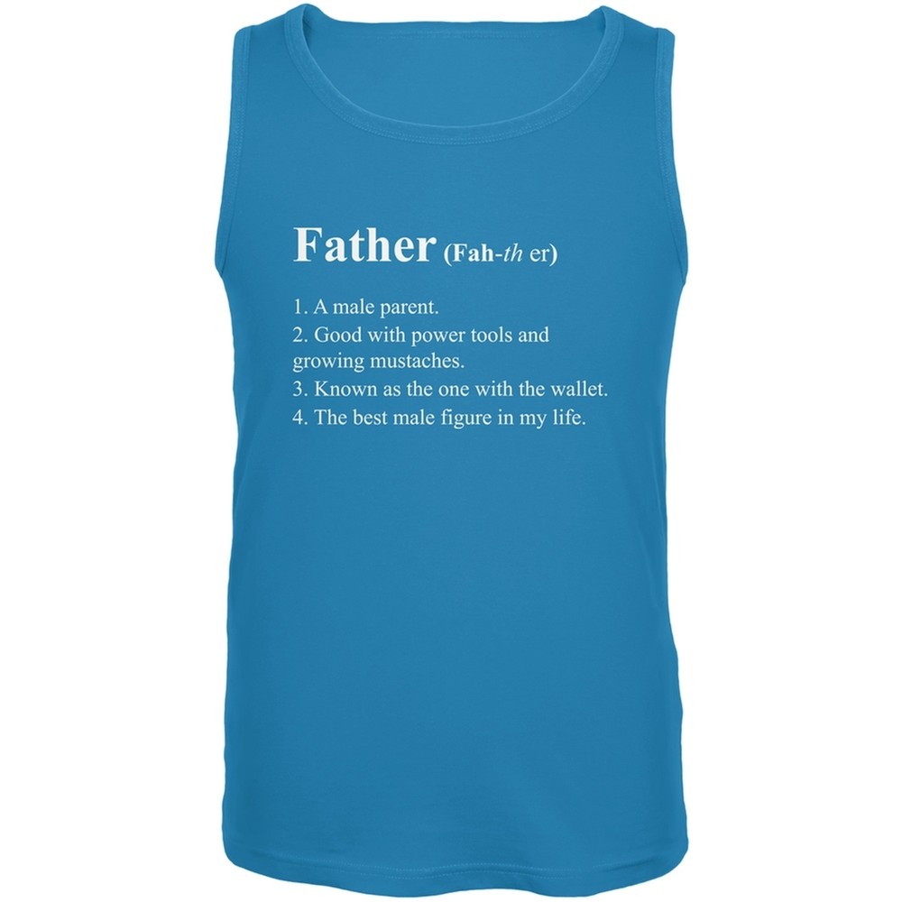 Father's Day Definition of Father Turquoise Adult Tank Top
