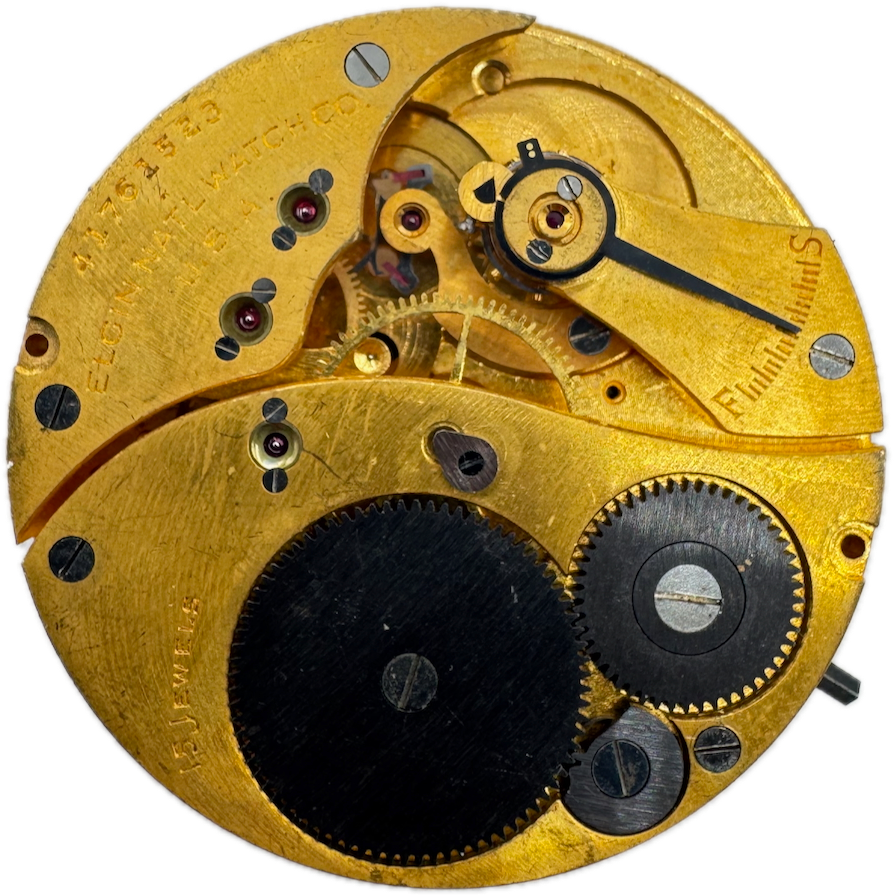 Vintage 16s 1943 Elgin Military Jitterbug 15 Jewel Pocket Watch Movement 582