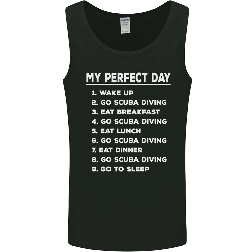 My Perfect Day Scuba Diving Diver Dive Mens Vest Tank Top