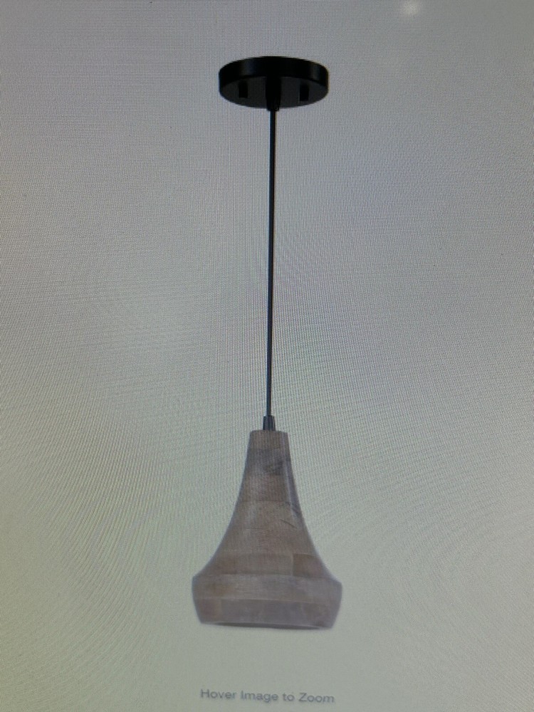 Aspen Light Brown Natural Wood Mini Pendant with Wood Shade