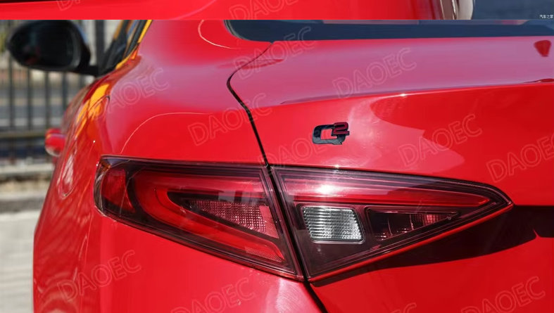 Q2 Metal Material Body Decoration Label For Alfa Exterior Accessories black