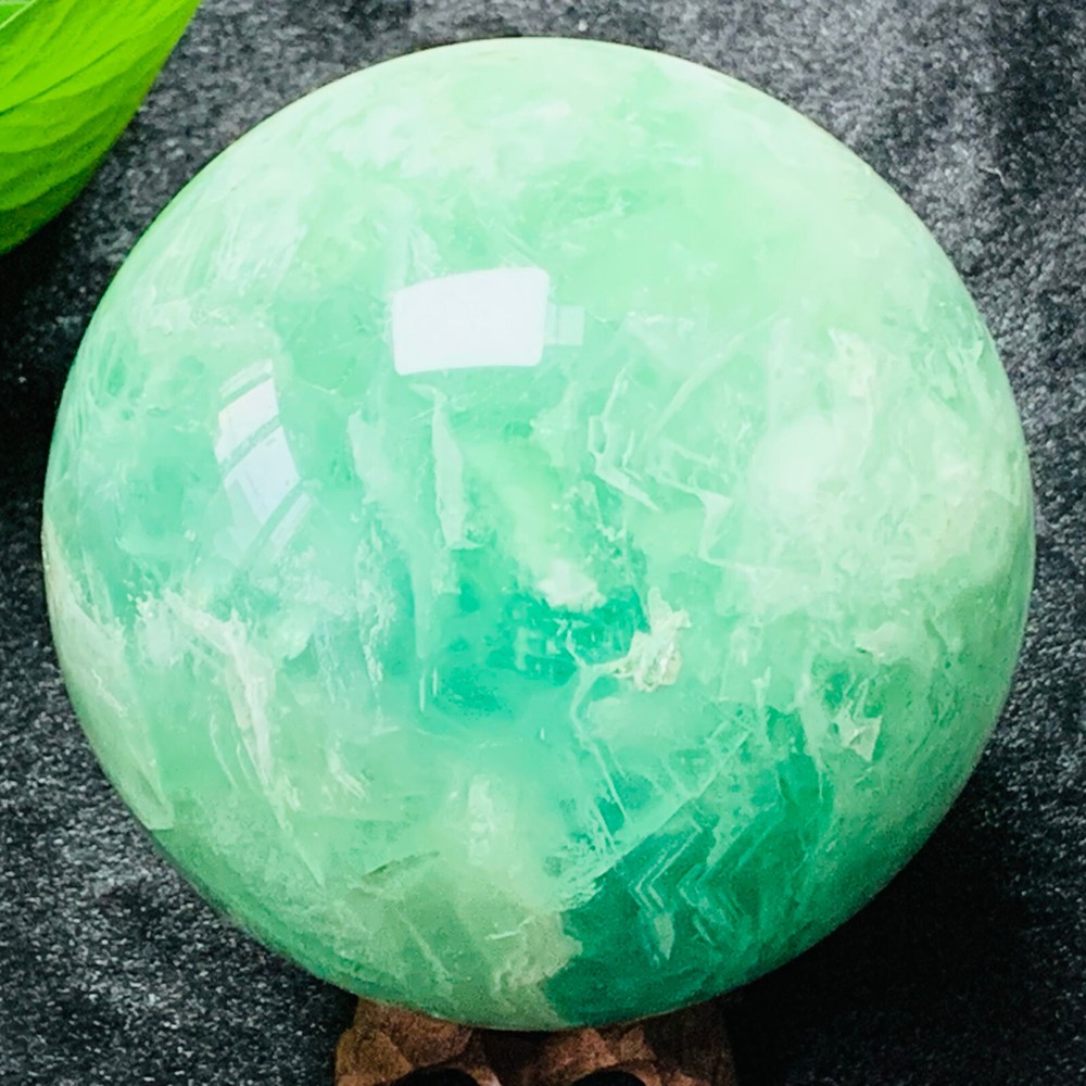 3.63LB Natural Fluorite Quartz Crystal Healing Sphere Ball