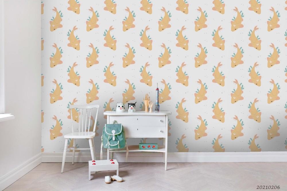 3D Fish Watercolor Pattern Wall Murals Wallpaper Murals Wall Sticker