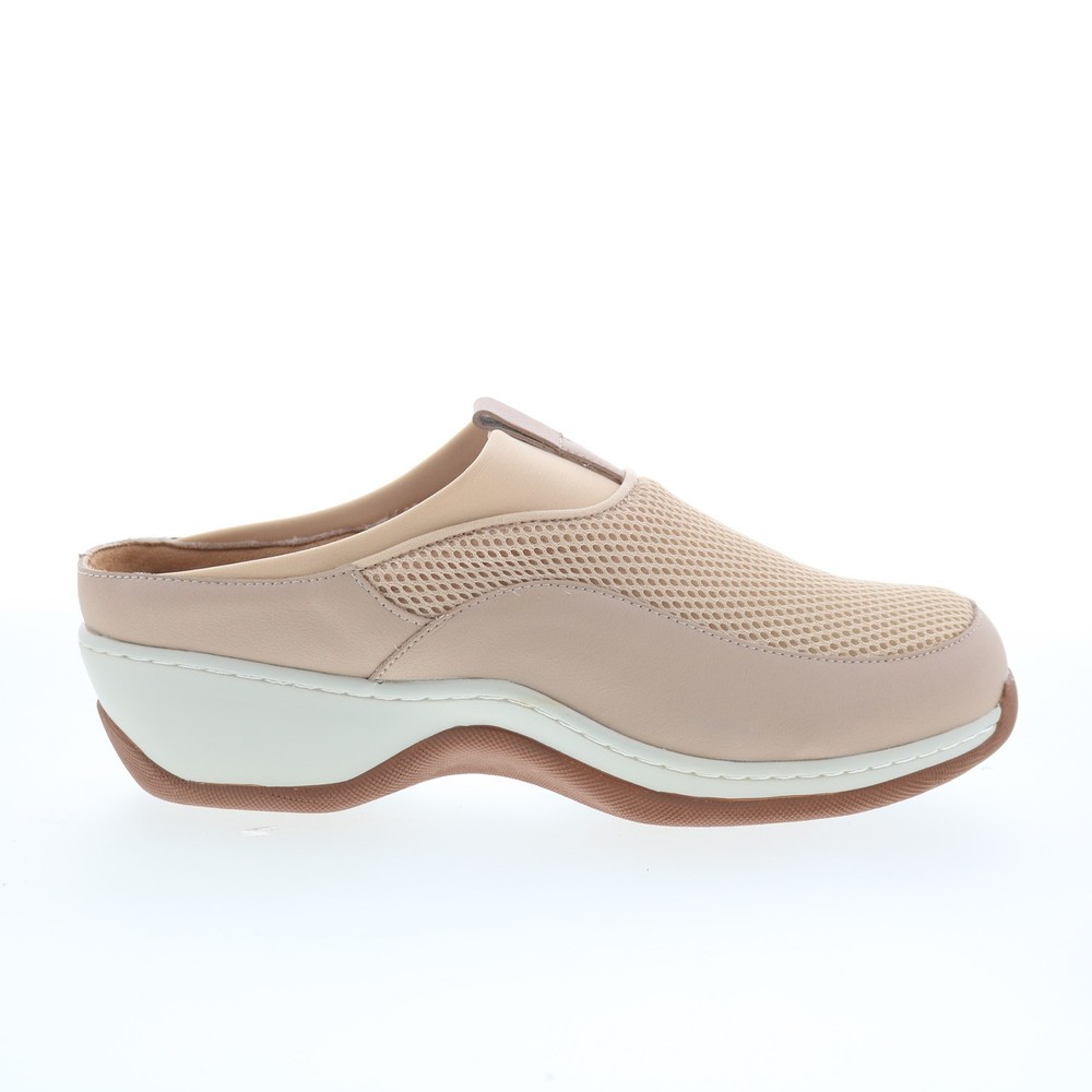 SoftWalk Aberdeen S2100-131 Womens Beige Leather Slip On Clog Flats Shoes 10