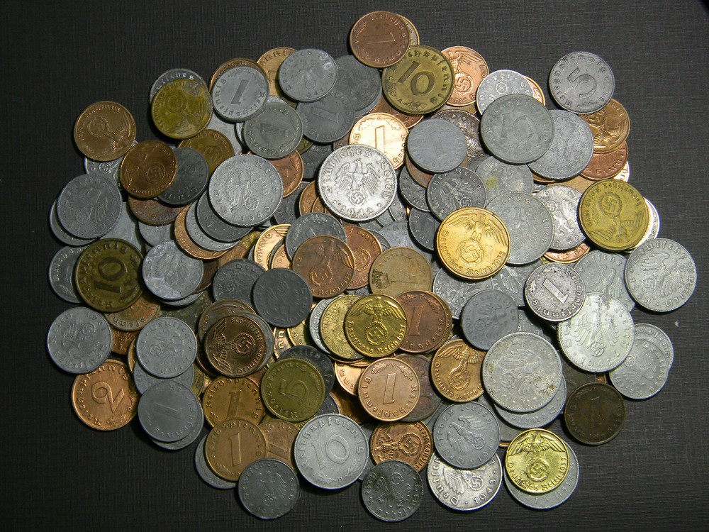 Clearance SALE Antique WW2 Germany War Coins Collection Lot of SIX Coins-image