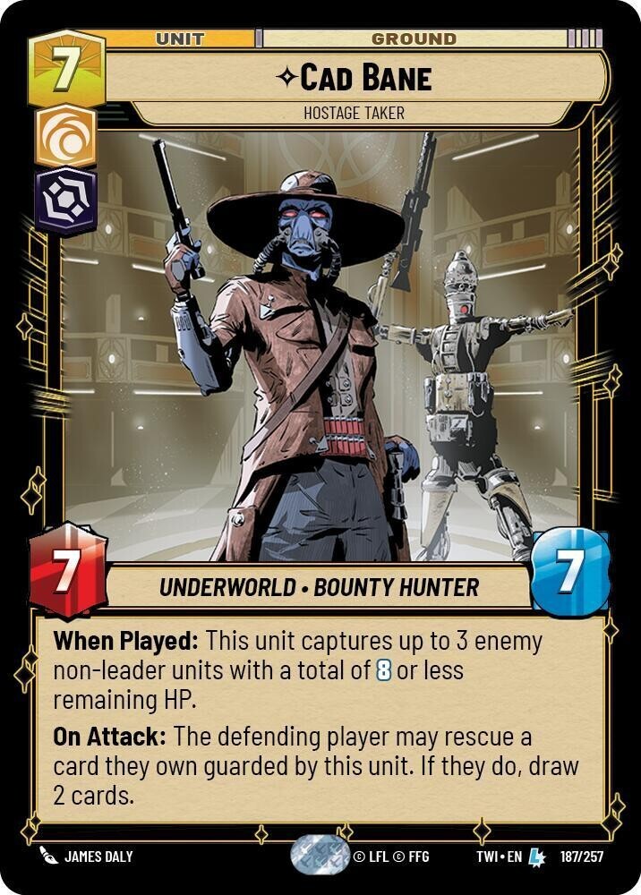 Cad Bane - Hostage Taker - Star Wars Unlimited TWI L NM - Collectible Trading Card Game