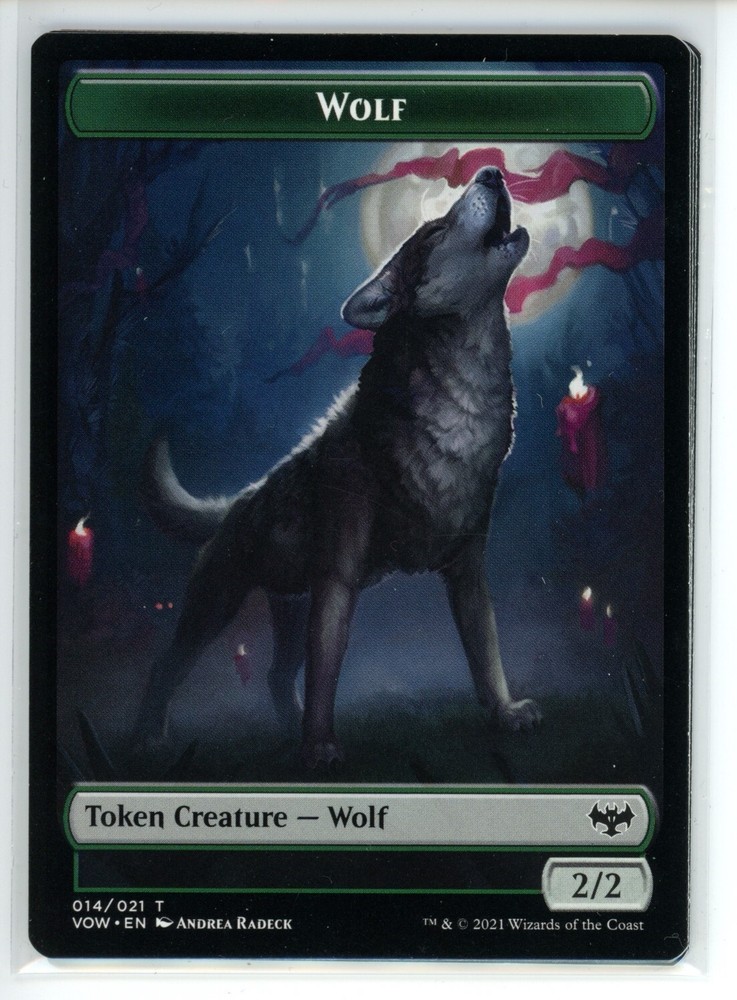 WOLF TOKEN (014) Crimson Vow #14 VOW(NM+)(MTG)