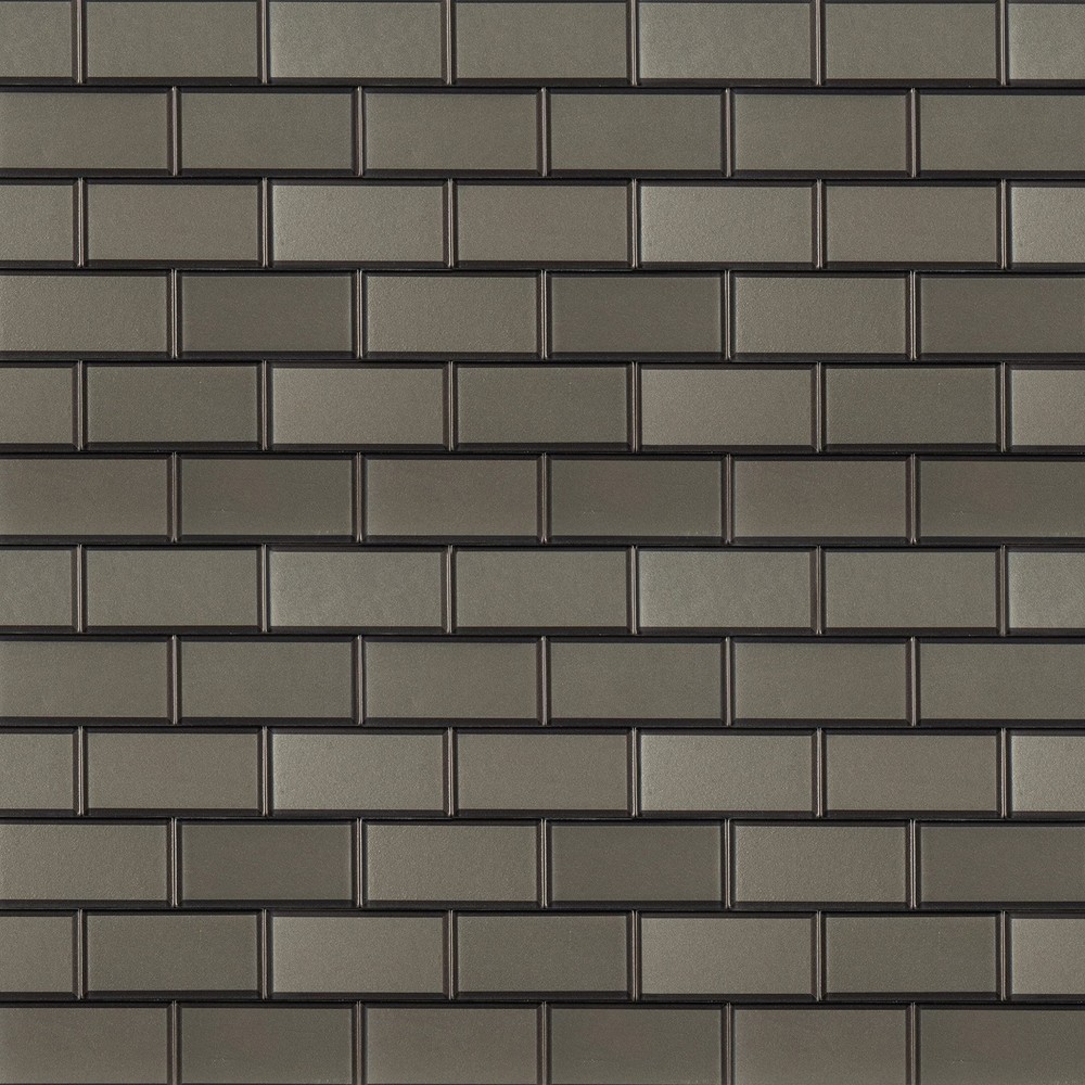 Crisson Bevel 12 inch x 12 inch Peel & Stick Glass Subway Tile for Kitchen Ba...