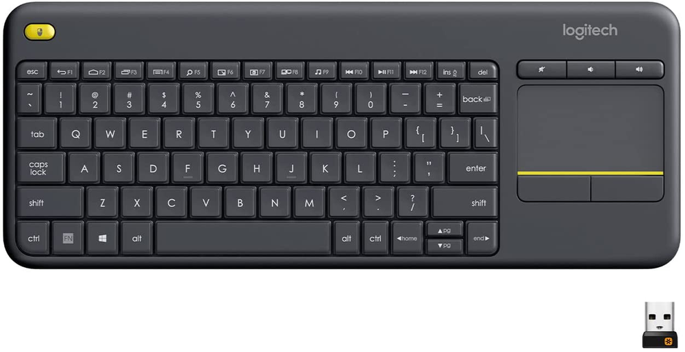 K400 Plus Wireless TV Keyboard with Media Control and Touchpad