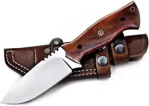 Fivtan Horizontal Bushcraft Hunting Knife with Scout Sheath