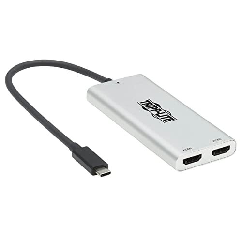 Tripp Lite Dual-Monitor Thunderbolt 3 to HDMI Adapter (M/2xF), 4K Video @ 60Hz