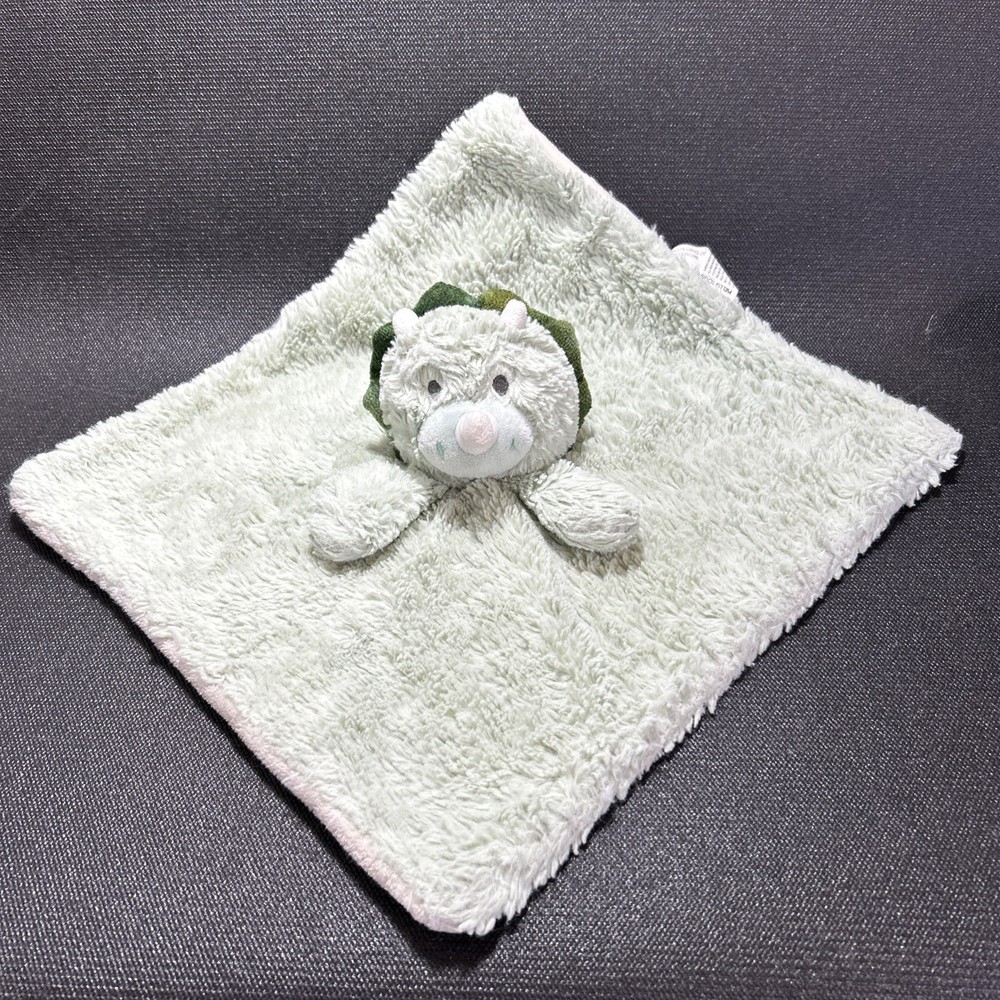 Kellytoy Green Dinosaur Triceratops Lovey Plush Rattle Baby Security Blanket
