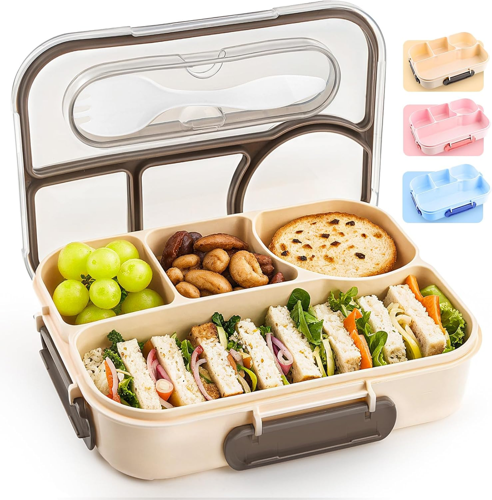 4-Compartment Bento Box | Durable Dishwasher Safe Lunch Container