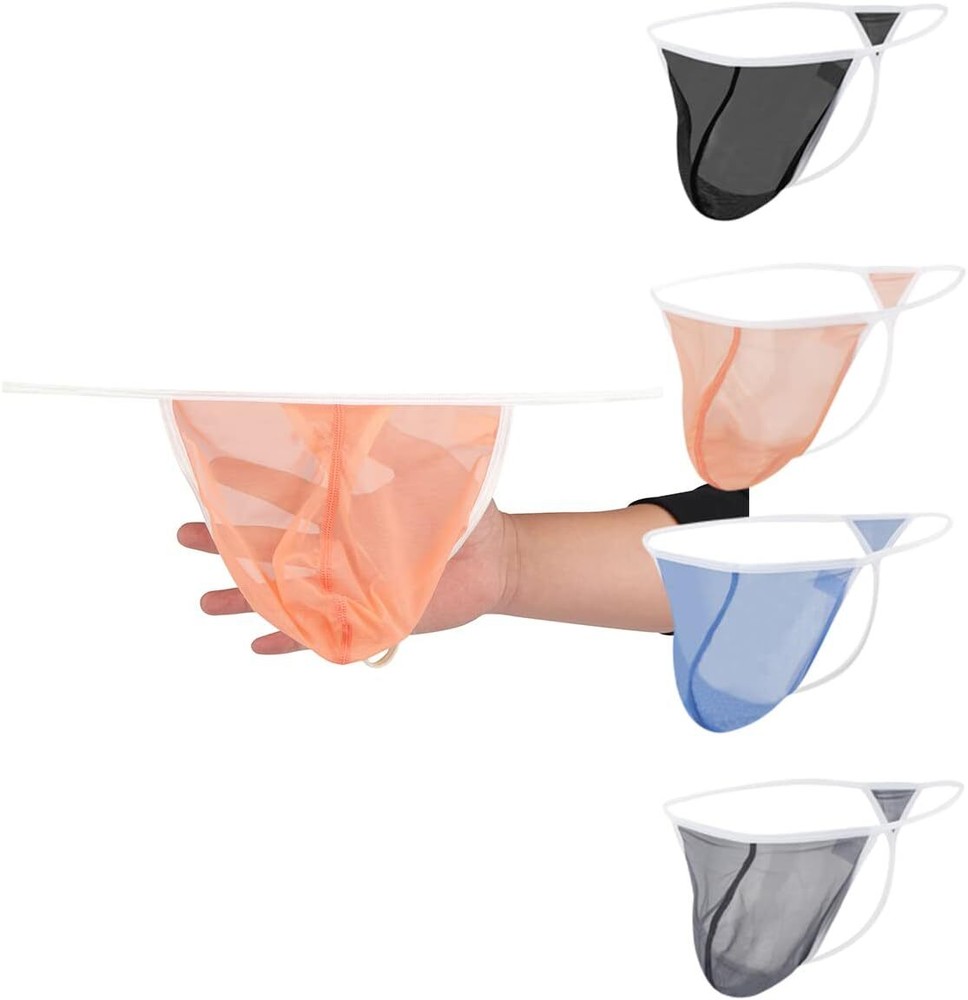 Men's G String Mesh Comfort Fit Thong Bikini Sexy T Back Pouch Soft Underwear