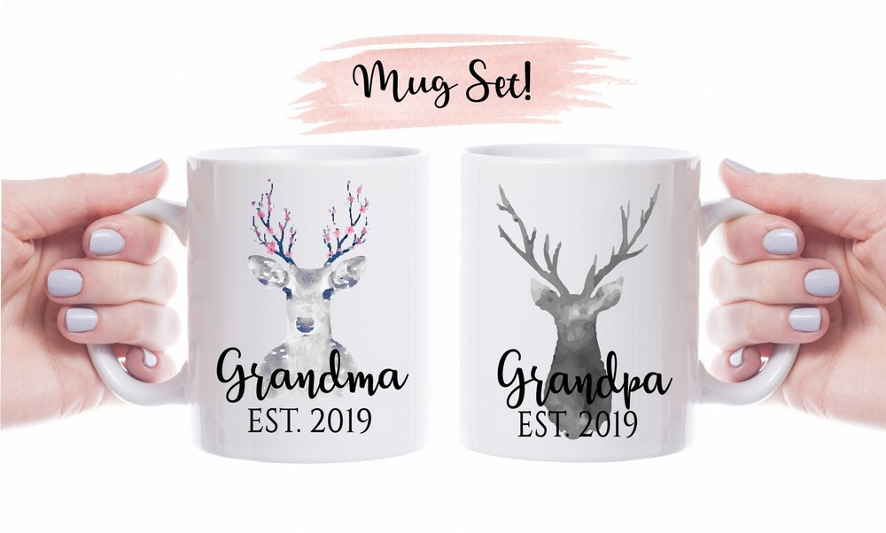 Grandparent Mugs Pregnancy Reveal To Grandparents Pregnancy Announcement