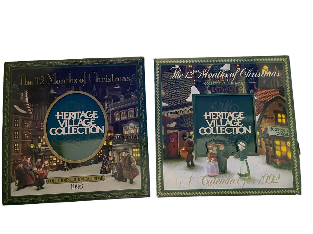 Dept 56 Heritage Village 1992 & 1993 Collectors Edition Calendars New in Box