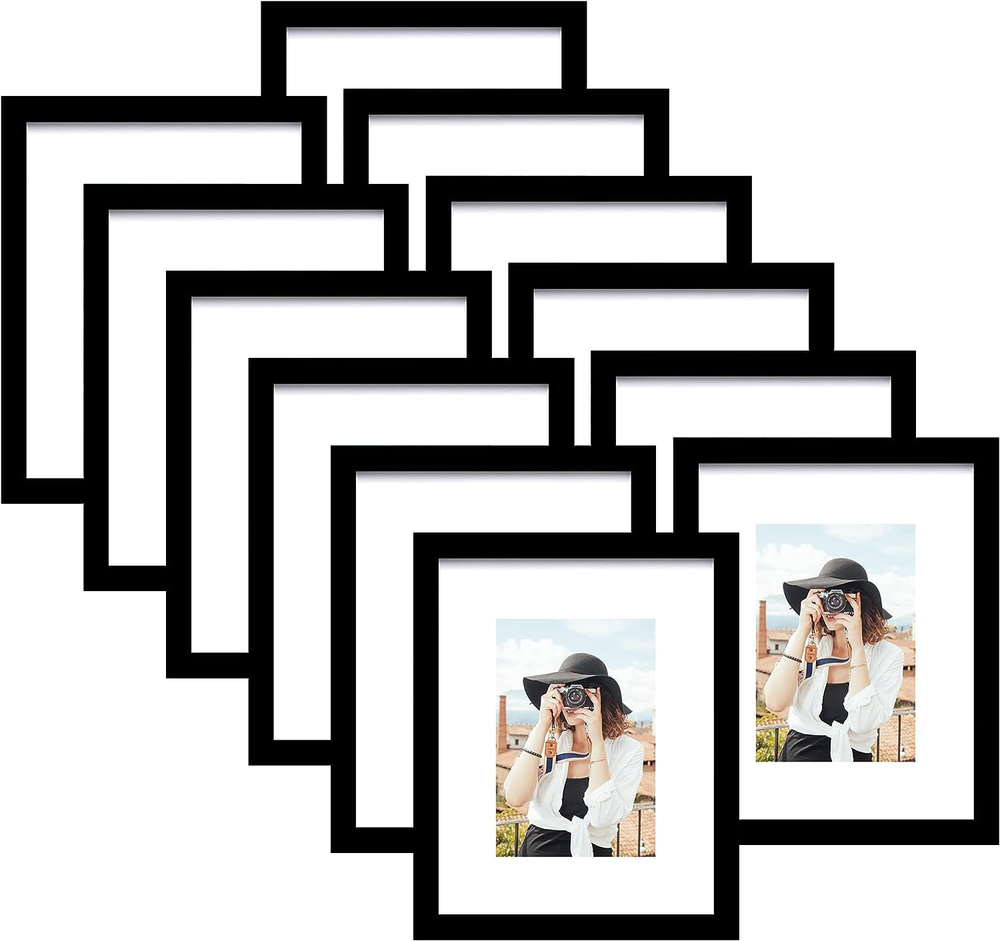 11X14 Picture Frame Set of 12 for 8X10 with Mat or 11X14 Without Mat